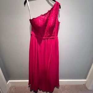 Raspberry One Shoulder Dress